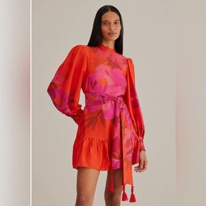 Farm Rio Peony Long Sleeve Dress